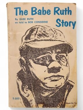 The Babe Ruth Story Vintage Paperback 1974 Baseball Biography MLB Yankees